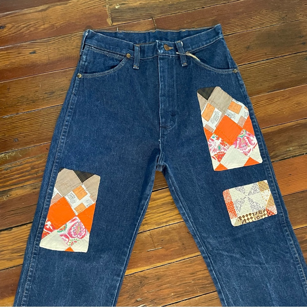 Vintage Quilt Patchwork Wrangler Jeans